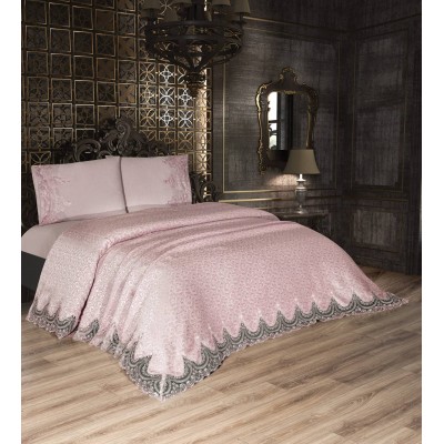 Battaniyeli Dantelli Prenses Çeyizlik Pike Takımı 4 Parça Battaniyeli Dantelli Prenses Çeyizlik Pike Takımı 4 Parça