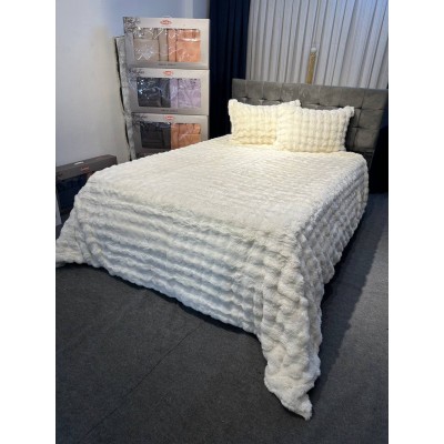 Merinos Diamond Tavşan Tüyü Kadife Battaniyeli Yatak Örtüsü Takımı Merinos Diamond Tavşan Tüyü Kadife Battaniyeli Yatak Örtüsü Takımı