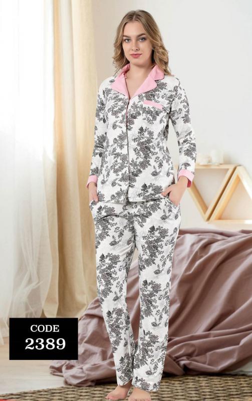 Bayan Önden Düğmeli Pijama TakımıAR